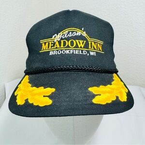 Black Cap with Yellow Embroidery